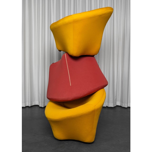 Textile Vintage Space Age Armchairs in the style of Pierre Paulin, 1960s, Set of 3 For Sale - Image 7 of 15