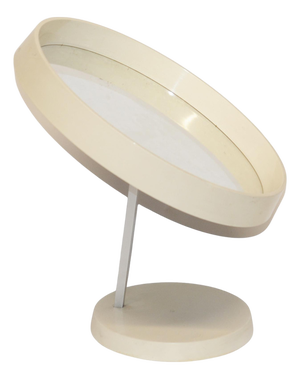 Vintage Danish Cream Table Top Vanity Mirror from Termotex, 1960s