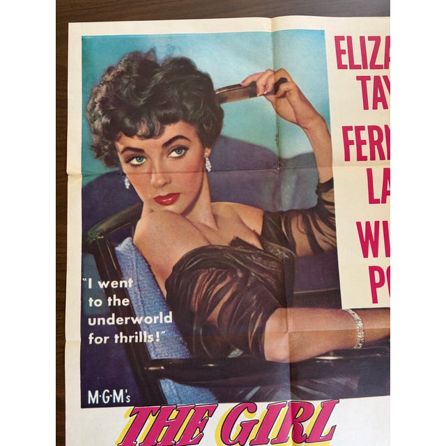 Movie poster of Elizabeth Taylor’s “The Girl Who Had Everything” from 1953. Original authenticated poster. 53/195