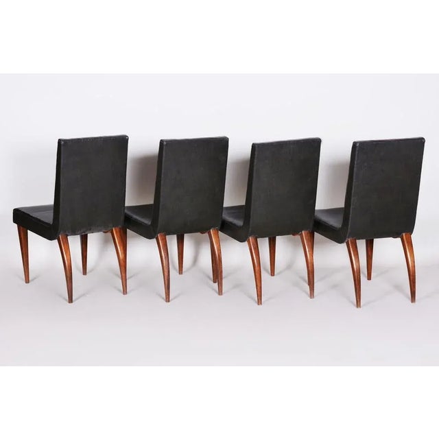 1930s Vintage Art Deco Chairs by Jindřich Halabala for Up Závody, 1930s, Set of 4 For Sale - Image 5 of 8