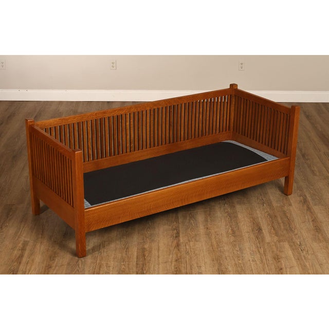 Stickley Stickley Mission Collection Oak Spindle Sofa For Sale - Image 4 of 18