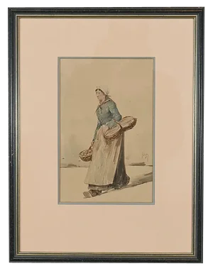 Z. Trigo, La Marchande Nantaise, Late 19th Century, Watercolor