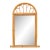 Vintage Bentwood Rattan Arched Wall Mirror For Sale