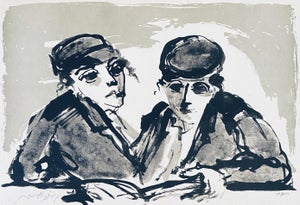 Moshe Bernstein, Polish Israeli Artist Expressionist Hand Signed Lithograph