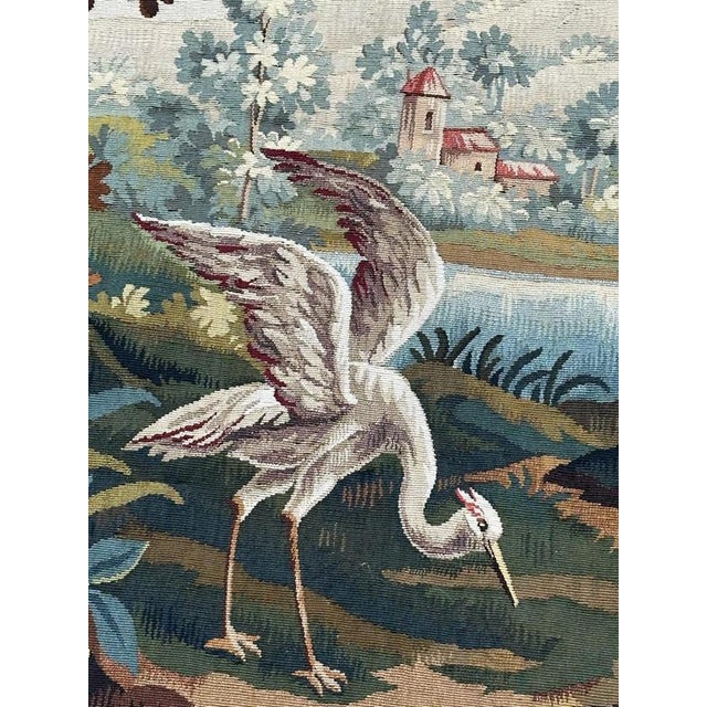 Mid-Century Modern French Handwoven Aubusson Tapestry, 1940s For Sale - Image 11 of 18