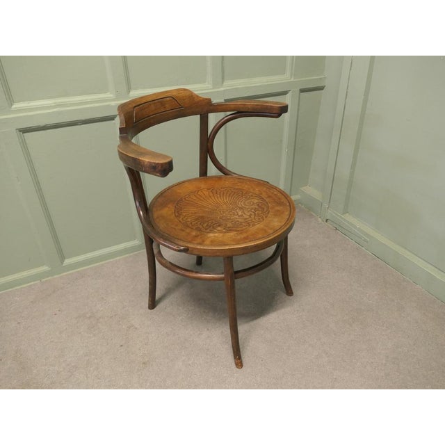 Wood Large Roomy Bentwood Carver Chair This Is a and Charming Piece, 1900 For Sale - Image 7 of 8