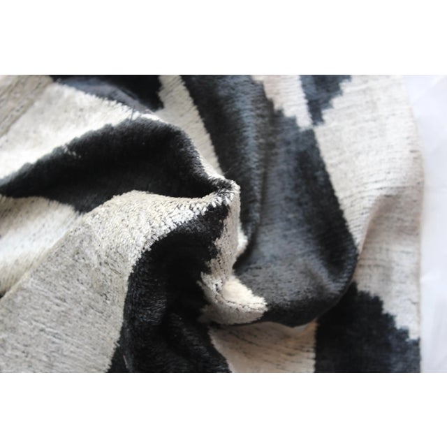 Contemporary Velvet Ikat Bohemian Hand Made Pillow For Sale In Washington DC - Image 6 of 8