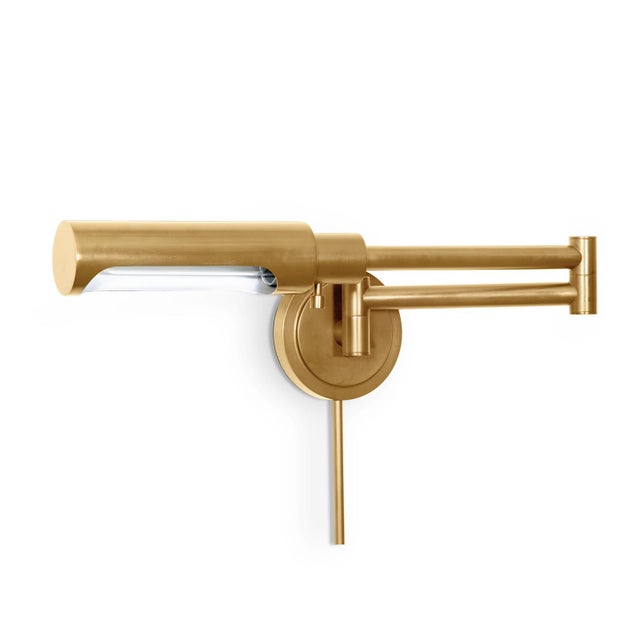 Regina Andrew Noble Swing Arm Task Sconce, Natural Brass For Sale In Detroit - Image 6 of 6