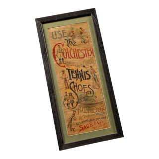 Late 19th Century Paper Litho Colchester Shoes Advertising Sign For Sale