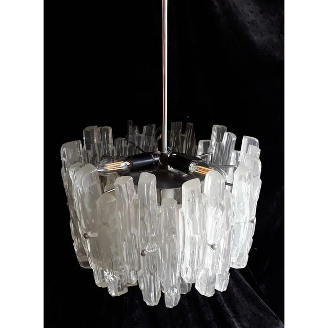 Vintage 4-Flame Ceiling Lamp with Chrome-Plated Metal Frame, 1970s For Sale - Image 4 of 7
