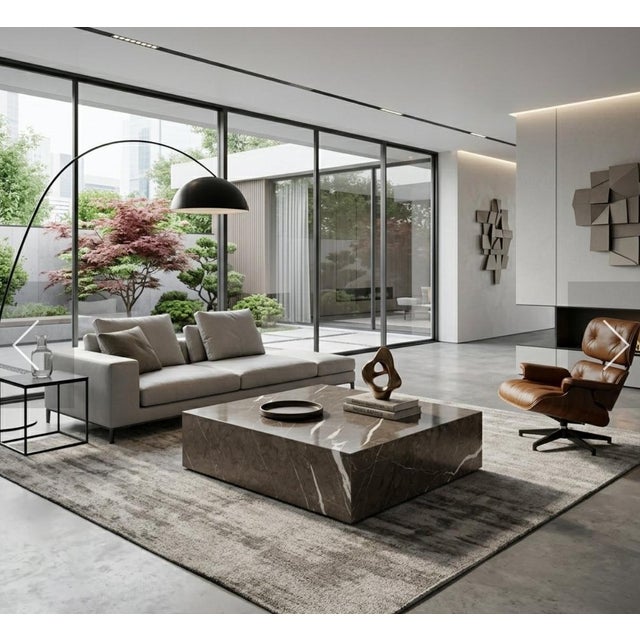 Pietra Grey Marble Table by Andrea Grasso For Sale - Image 4 of 6