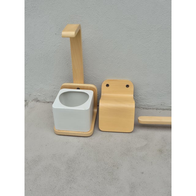 Bathroom Set with Illuminated Mirror, Lamp and Accessories from Mobelhaus, Italy, 1980s, Set of 9 For Sale - Image 6 of 11
