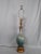 Vintage Blue Glass and Tole Covered Brass Lamp For Sale - Image 10 of 10