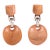Dominique Denaive Orange Resin and Metal Dangle Clip Earrings For Sale
