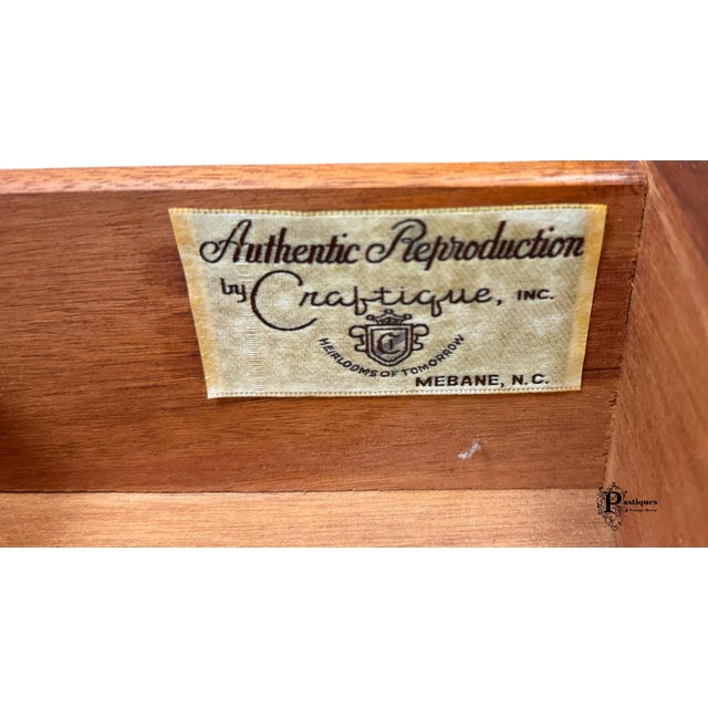 Vintage Craftique Chippendale Style Solid Mahogany Dresser For Sale - Image 11 of 12