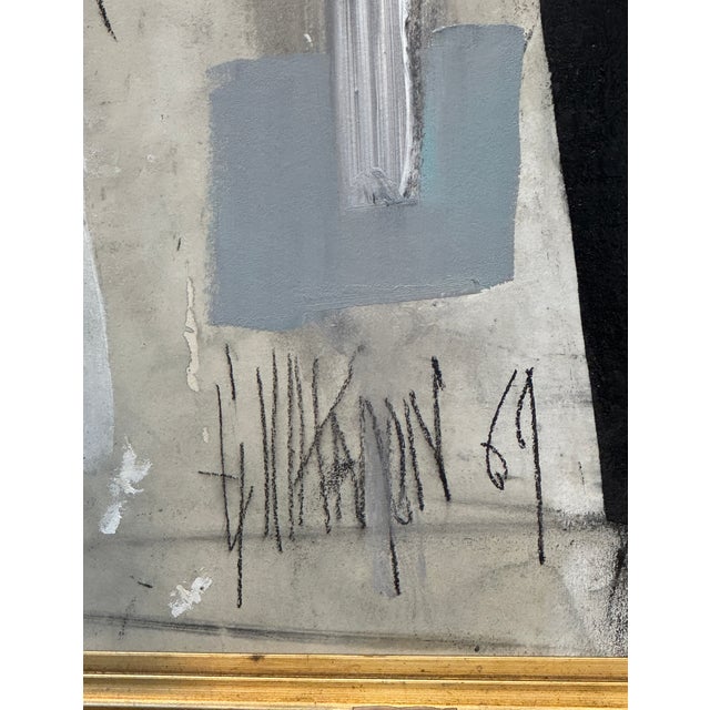 Abstract Graham Harmon Black and White Abstract Painting For Sale - Image 3 of 6