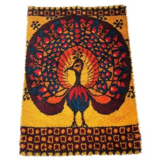 High Pile Rya Rug by Ege Rya for Taepper Deluxe, Denmark, 1970s For Sale