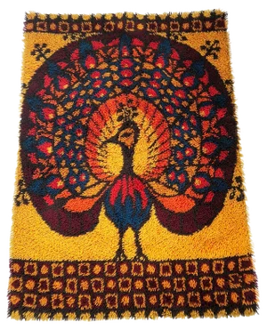 High Pile Rya Rug from Ege Rya Taepper Deluxe, Denmark, 1970s