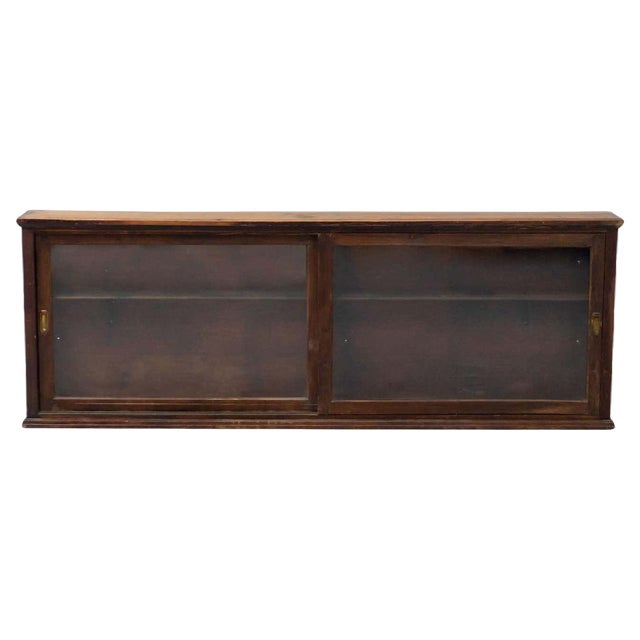 French, 20th Century, Vintage Glass and Wood Vitrine Showcase For Sale