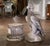 Decorate a garden, courtyard, terrace, or entryway with this impressive vintage cast stone eagle statue on pedestal....