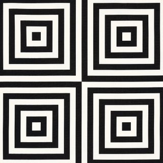Schumacher Roxbury Indoor/Outdoor Fabric in Black For Sale