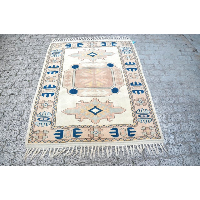 1960s 1960s Vintage Turkish Geometric Rug For Sale - Image 5 of 11