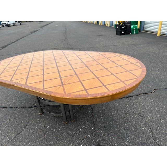 Wood Vintage Custom Made Mid Century Modern Dining Set For Sale - Image 7 of 10