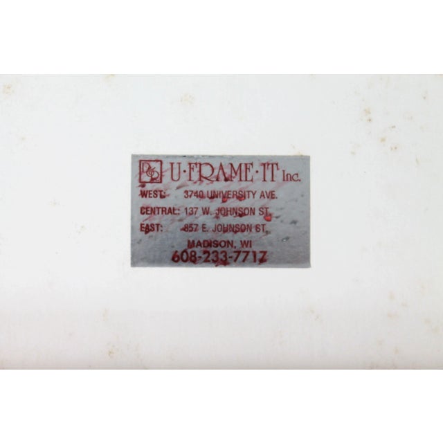 Colored Framed Vintage Painting For Sale - Image 11 of 12