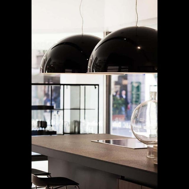 Not Yet Made - Made To Order Sonora 490 Black Suspension Lamp by Vico Magistretti for Oluce For Sale - Image 5 of 7