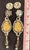 Contemporary Mid 20th Century Pair of Sterling Silver Dangle Pierced Earrings Amber & Yellow Gemstone Relios .925 For Sale - Image 3 of 5