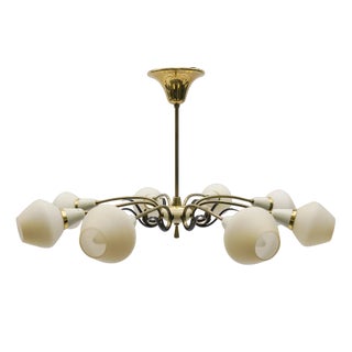 8-Light Sputnik Ceiling Lamp in the style of Arteluce, Italy, 1950s For Sale