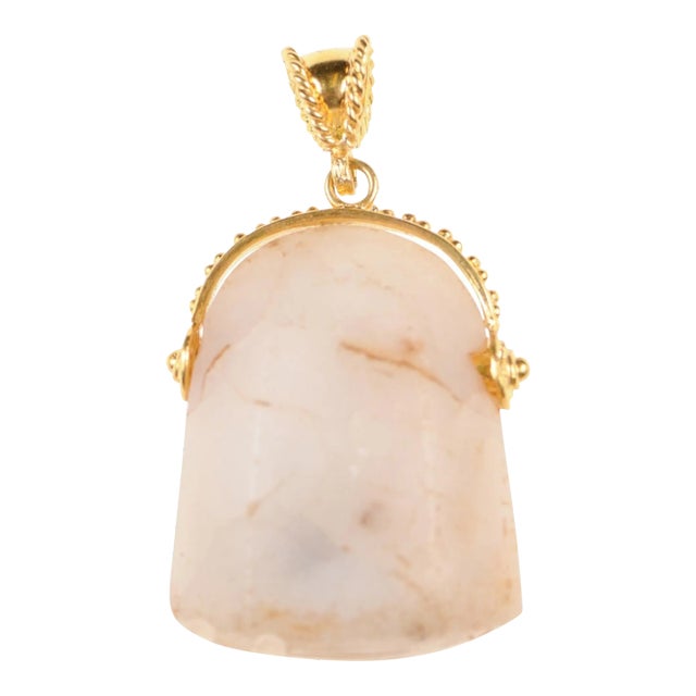 Antique Ancient Babylonian Seal & Gold Pendant For Sale