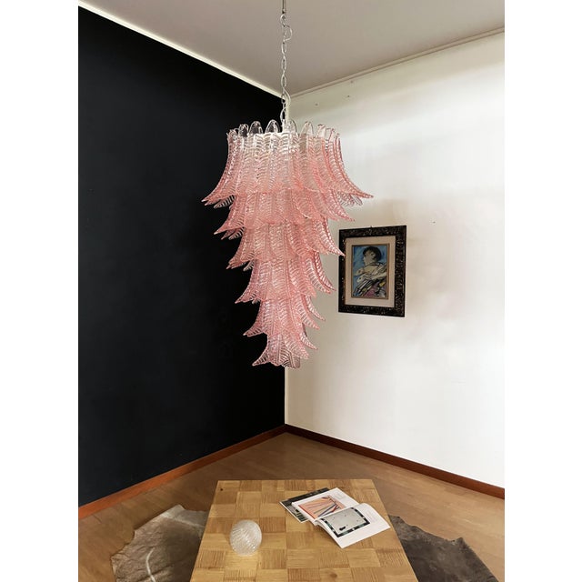 Large Italian Murano Felci Glass Spiral Chandelier, 1990 For Sale - Image 13 of 18