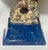 Wood Mid-Century Parcel Gilt Faux Lapis Lazuli Asian Figural Table Lamp For Sale - Image 7 of 10