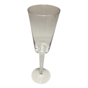 Single Crystal Champagne Wine Flute Cut Crystal Stem