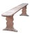 Rustic Long French Wabi-Sabi Pine Bench with Sculptural Trestle Supports, 1900 For Sale - Image 3 of 12
