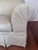A Rudin Sofa - Style Number 2499 The sofa measures 84" long/36" deep with a back height of 32.5", seat height of 18" and...