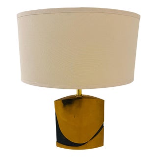 1970s Esa Fedrigolli Italian Bronze Sculptural Table Lamp For Sale