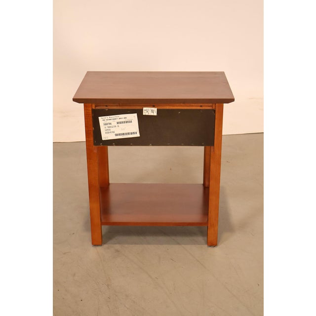 Thomasville 'Impressions' Mission Style Pair of Cherry Nightstands For Sale - Image 17 of 18