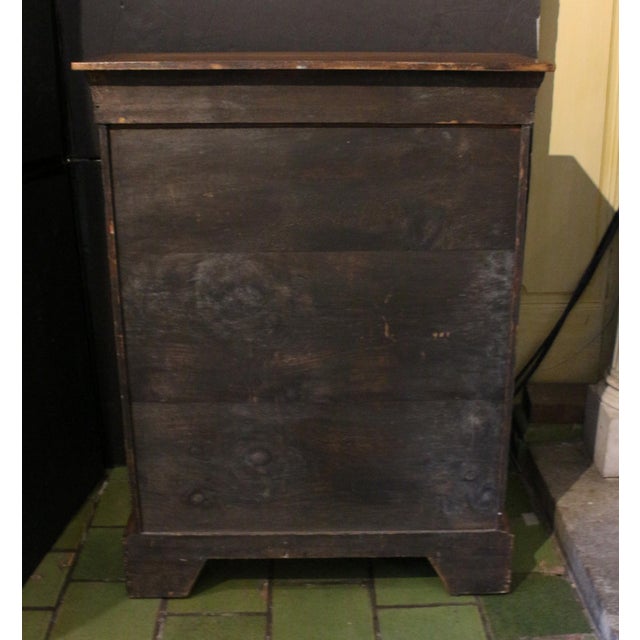 Victorian C. 1870 English Walnut Victorian Glazed Door Bookcase Cabinet For Sale - Image 3 of 11