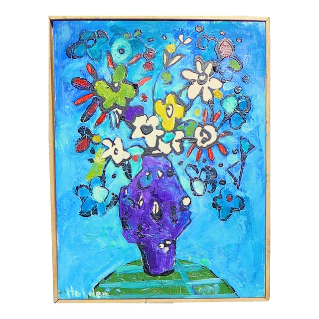 Vase in Turquoise For Sale