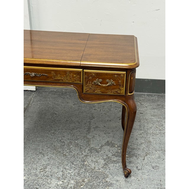 Wood Phyllis Andrade for White Furniture Company Chinoiserie Vanity Desk For Sale - Image 7 of 12