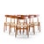 Hans Wegner for Carl Hansen & Son CH23 Mid Century Danish Teak, Oak Dining Chairs - Set of 6 Each chair measures: 20.5...