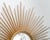 Mid-Century Modern Vintage Sunburst Mirror in Gilded Metal and Curved Glass from Chaty Vallauris, 1950s For Sale - Image 3 of 6