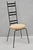 Vintage Arthur Umanoff Designed Mid Century Modern Wrought Iron Ladder Back Dining Side Chairs with Brass Finials - Set of...