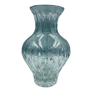 Late 20th Century Large Scale Marquis by Waterford "Sheridan" Pattern Crystal Vase For Sale