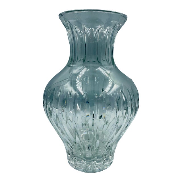 Late 20th Century Large Scale Marquis by Waterford "Sheridan" Pattern Crystal Vase For Sale