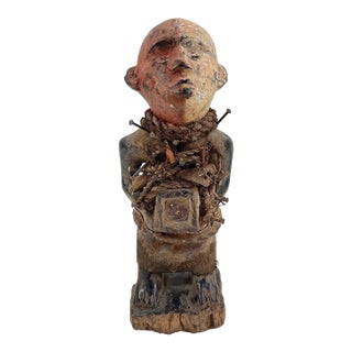 Early 20th Century Kongo Nkisi Nkondi Power Fetish Figure For Sale