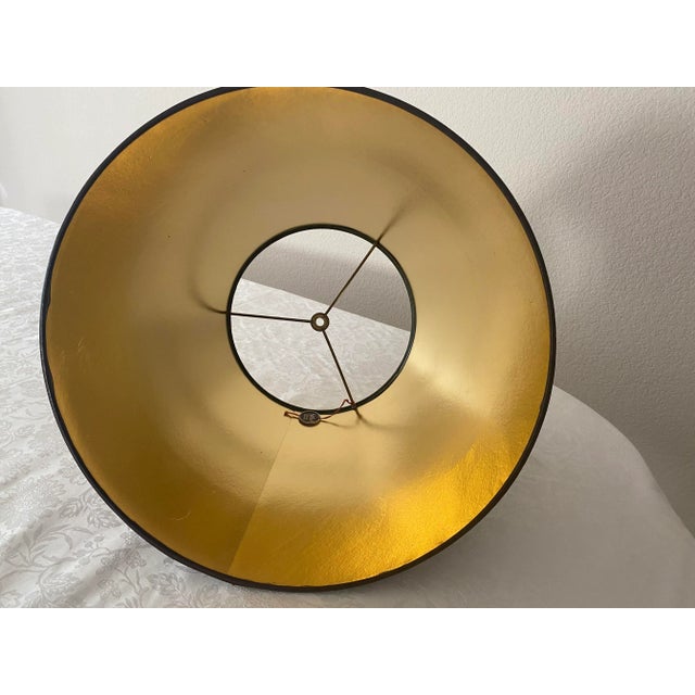 Burgundy 20th Century Stiffel Burgundy Leather Lamp Shade "Mint" Condition For Sale - Image 8 of 12