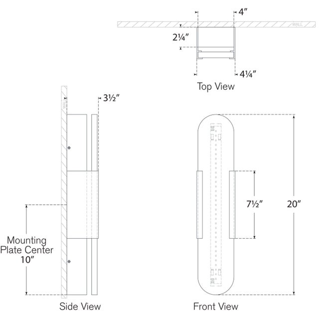 Modern Kelly Wearstler for Visual Comfort Signature Melange 20" Elongated Sconce in Bronze with Alabaster For Sale - Image 3 of 5
